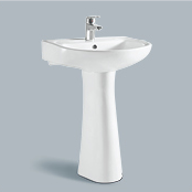 Ceramic pedestal basin