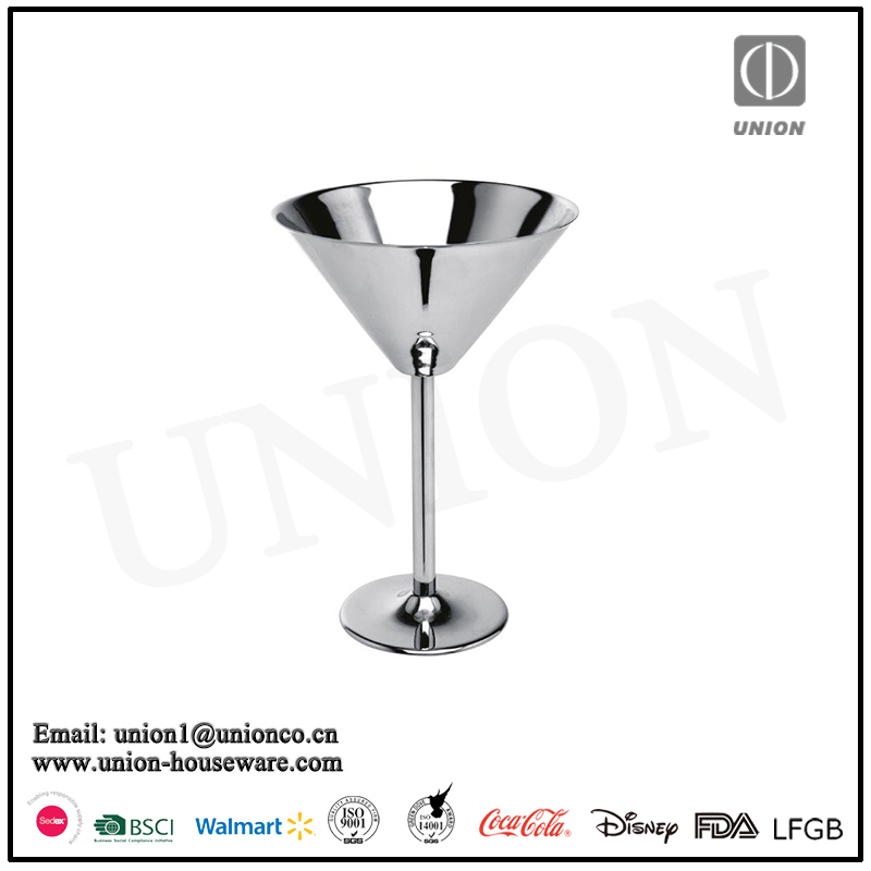 Factory direct sale 304 stainless steel wine glass 304 champagne coupe Martini cup Cocktail mug Champange glass