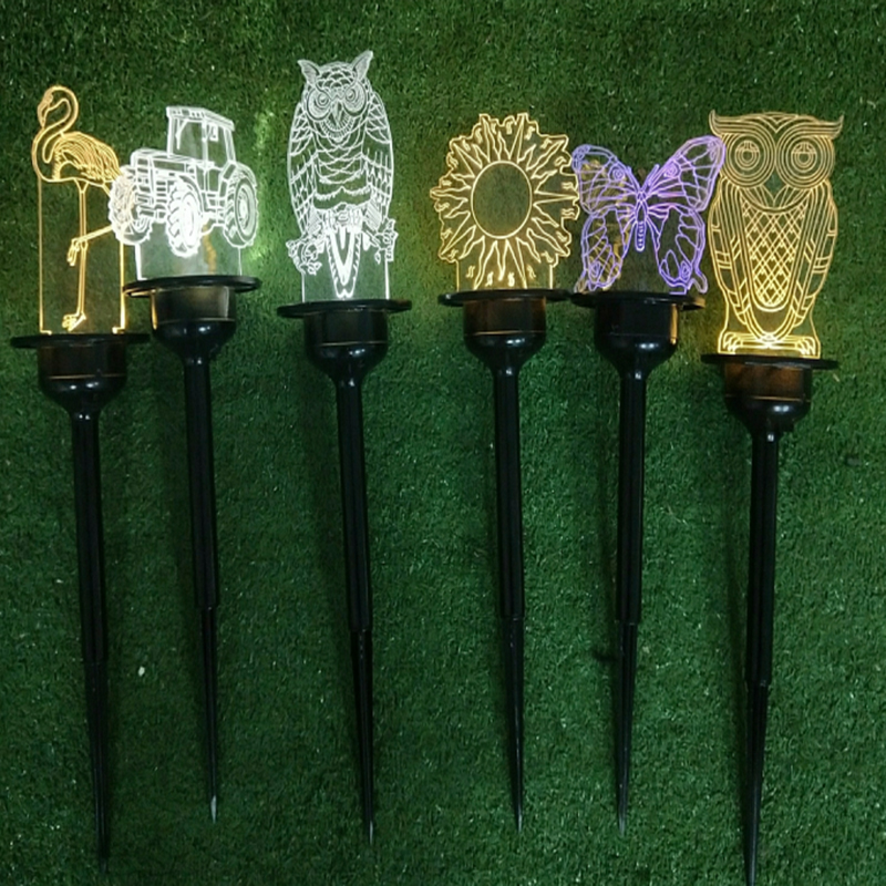 Solar 3D Acrylic Stake Light
