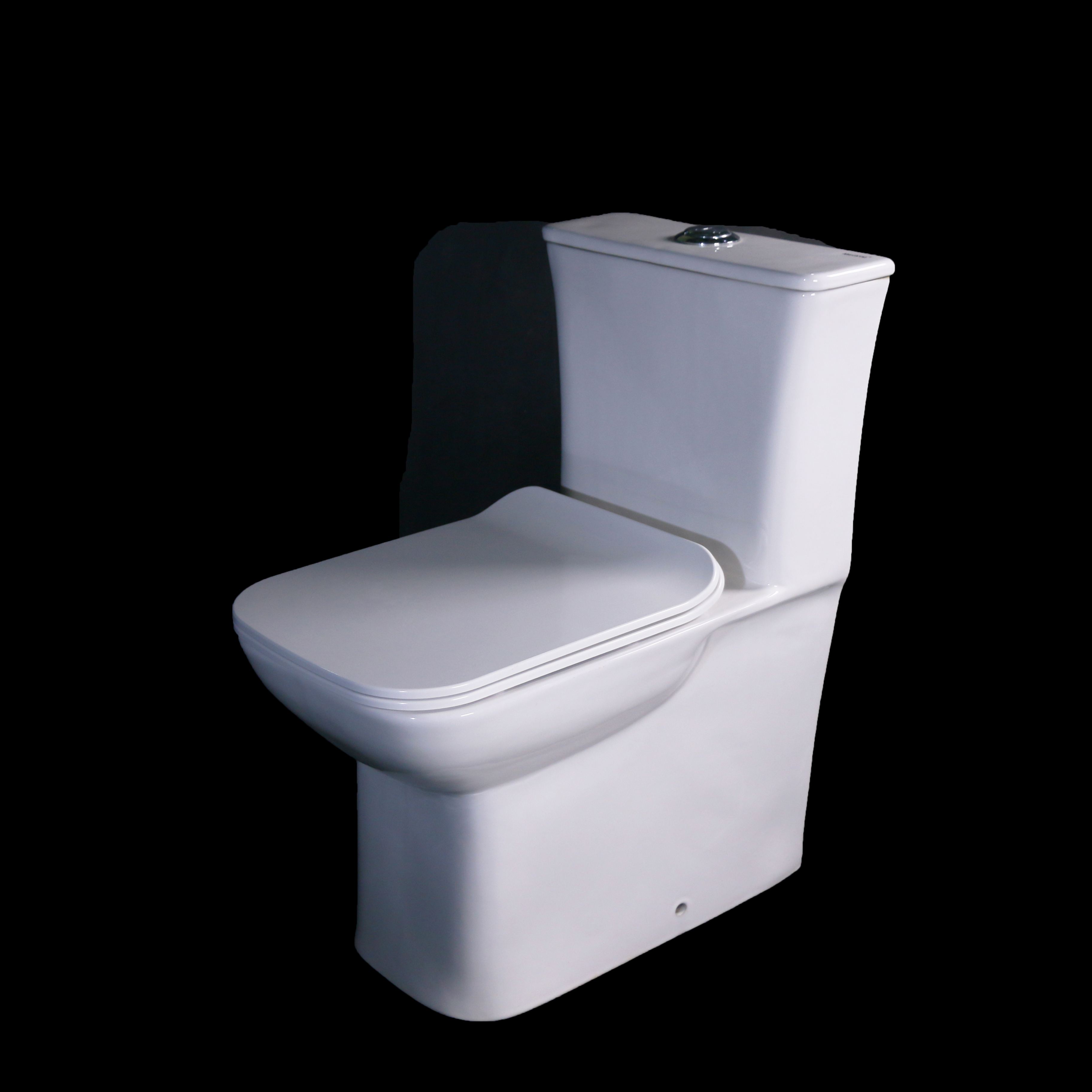 new sanitaryware square rimless wash down one piece toilet