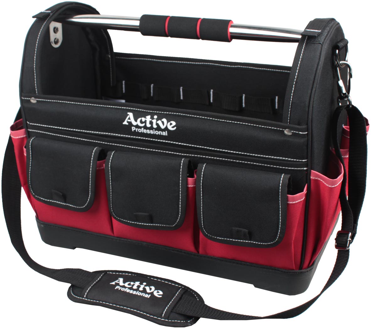 Hard base Tools bag with tubular handle