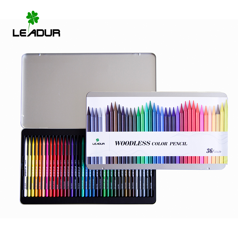 Iron box color pencil set, easy to color, bright and bright colors