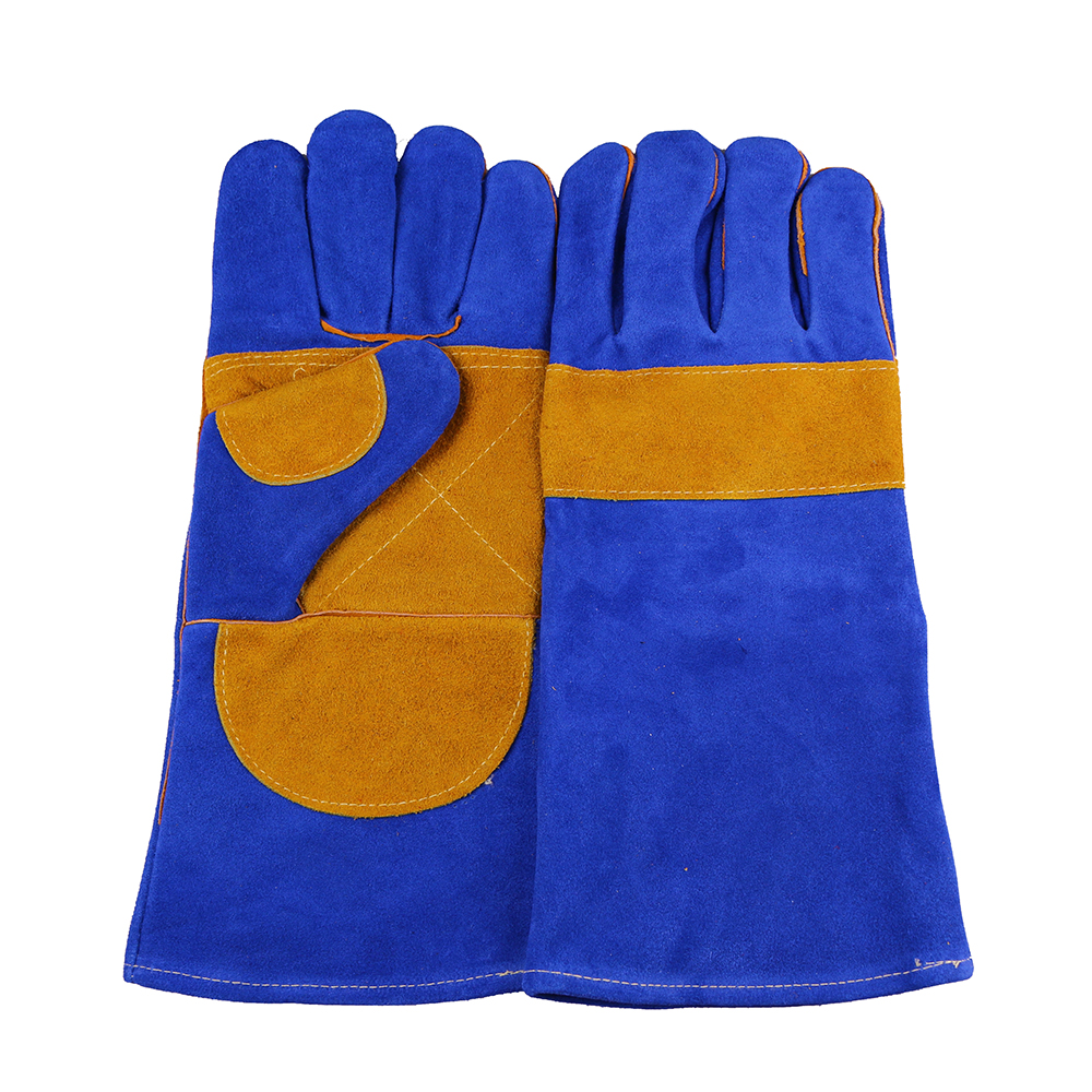 Cow split leather welding glove