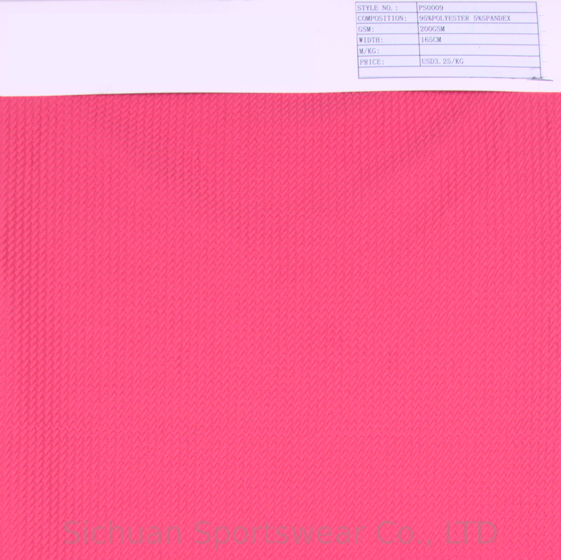 Polyester Spandex Knitted Fabric