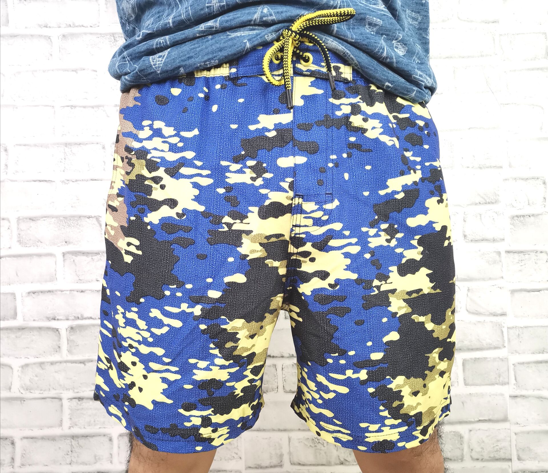 Men's board shorts, beach shorts, surf shorts, 100% polyester microfibre