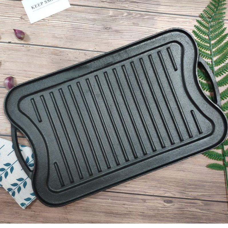Cast iron reversible griddle