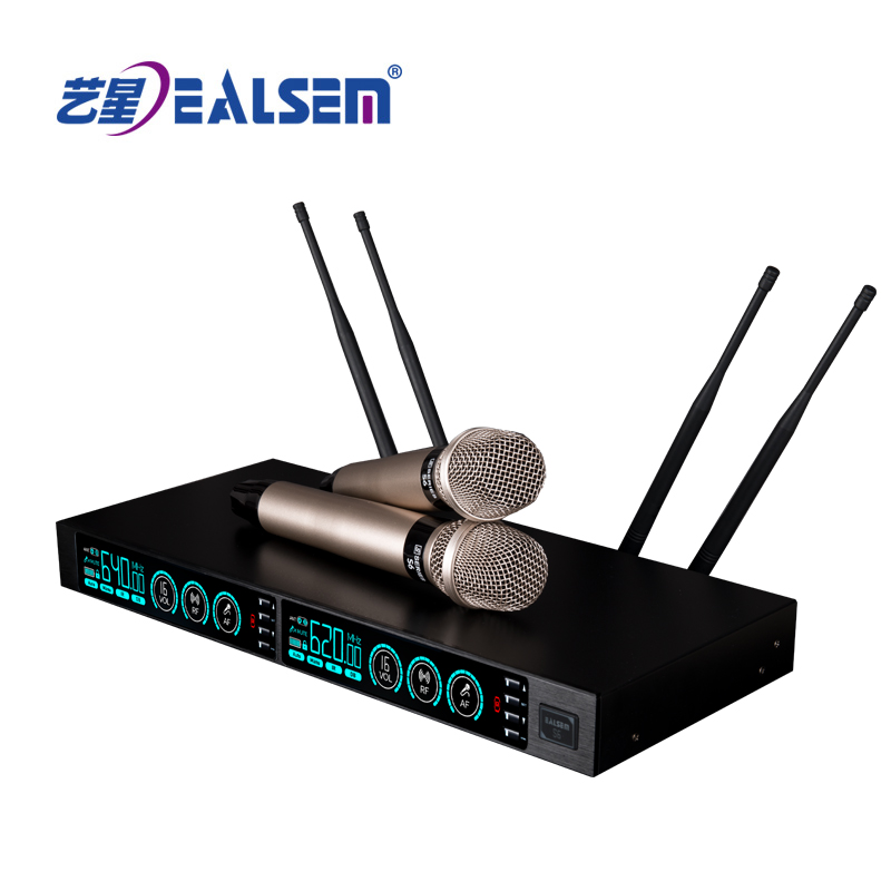 UHF True diversity wireless rechargeable microphone