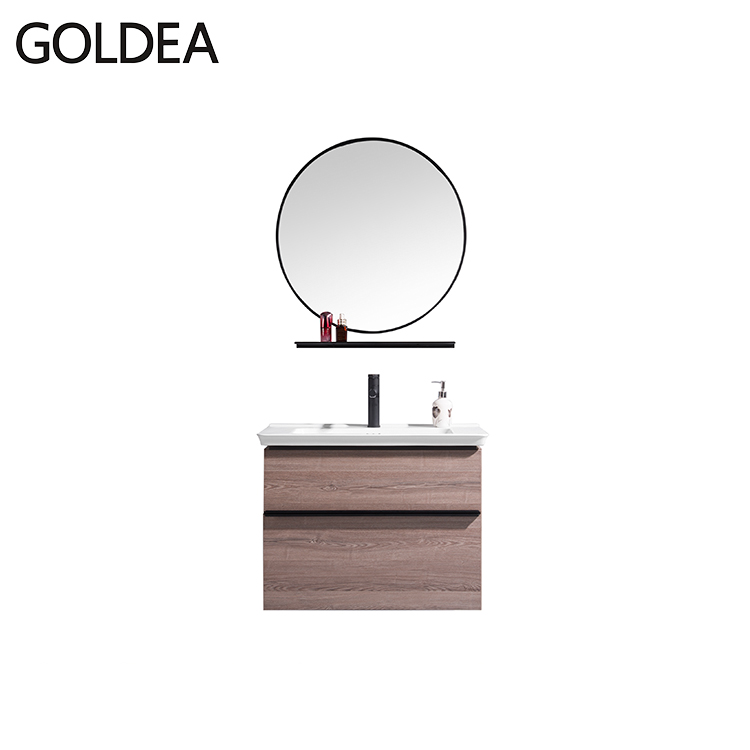 MDF modern soft drawers compact mdf bathroom washbasin cabinet vanity