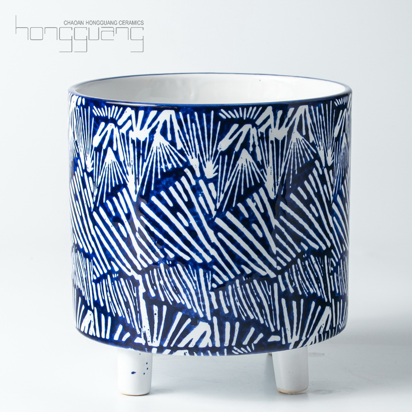 8.5"Ceramic Planter or Pot With feet