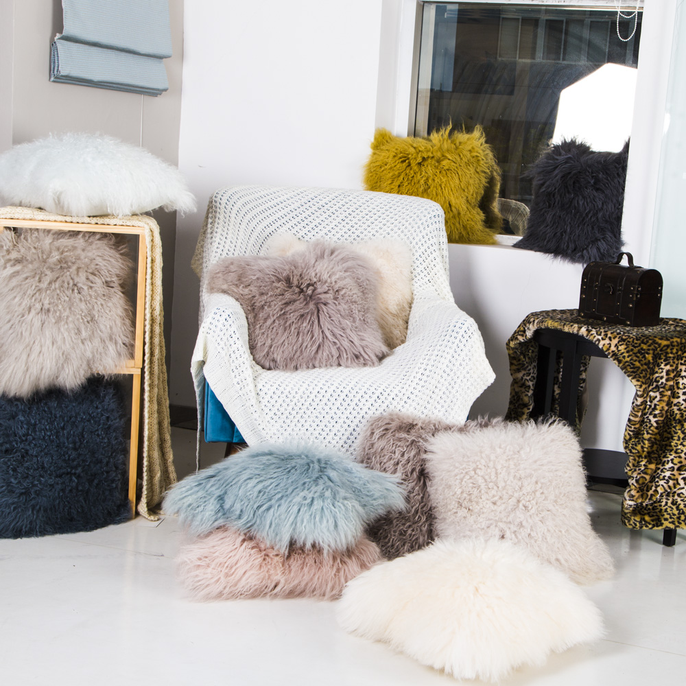 stock fur cushion