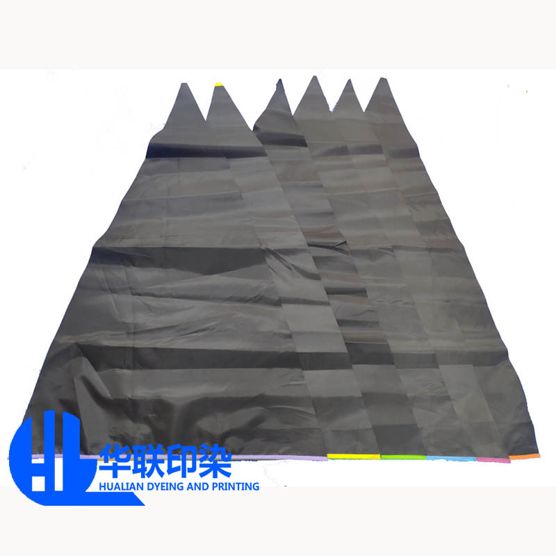 Taffeta Black Silver Umbrella Piping Panel