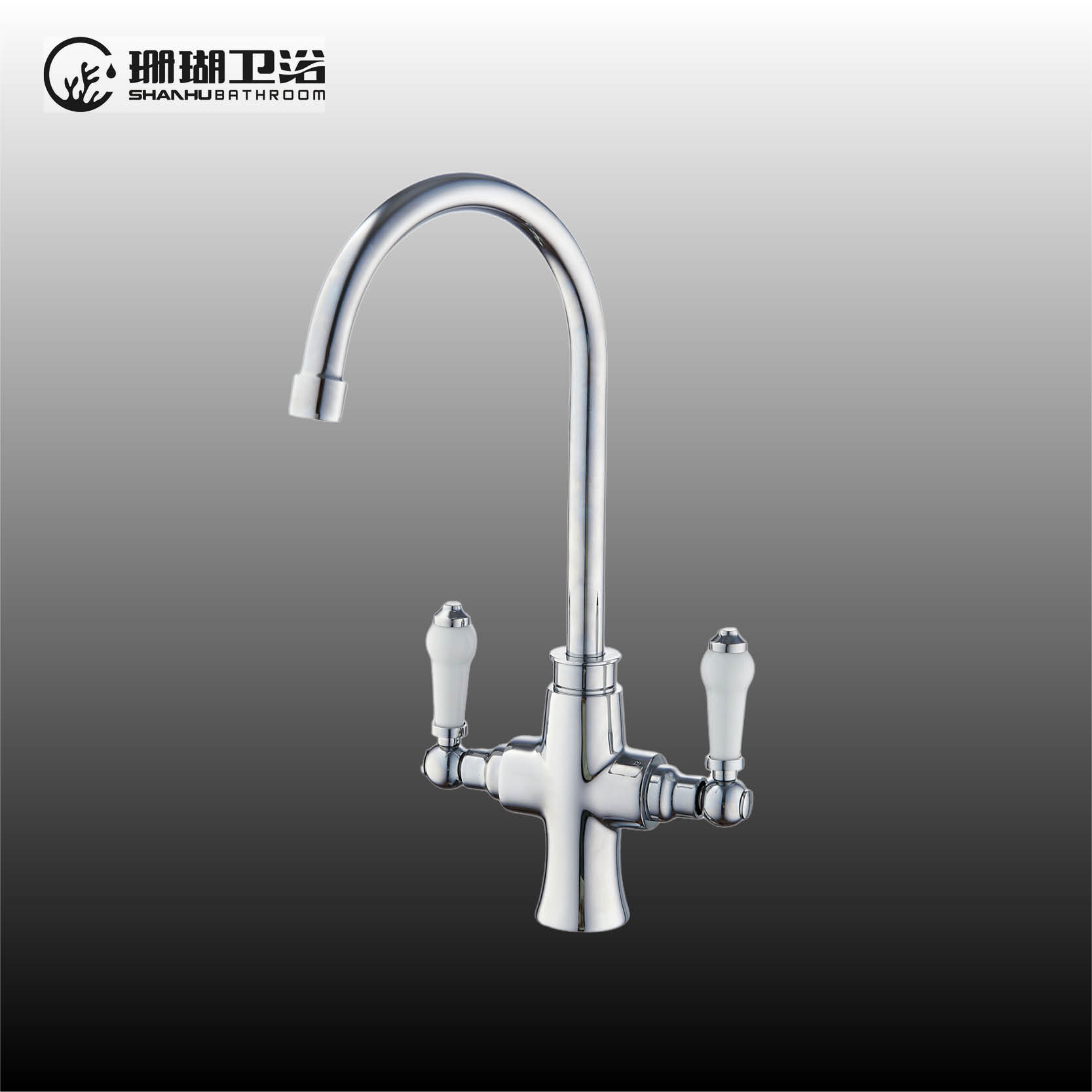 Two handle kitchen mixer