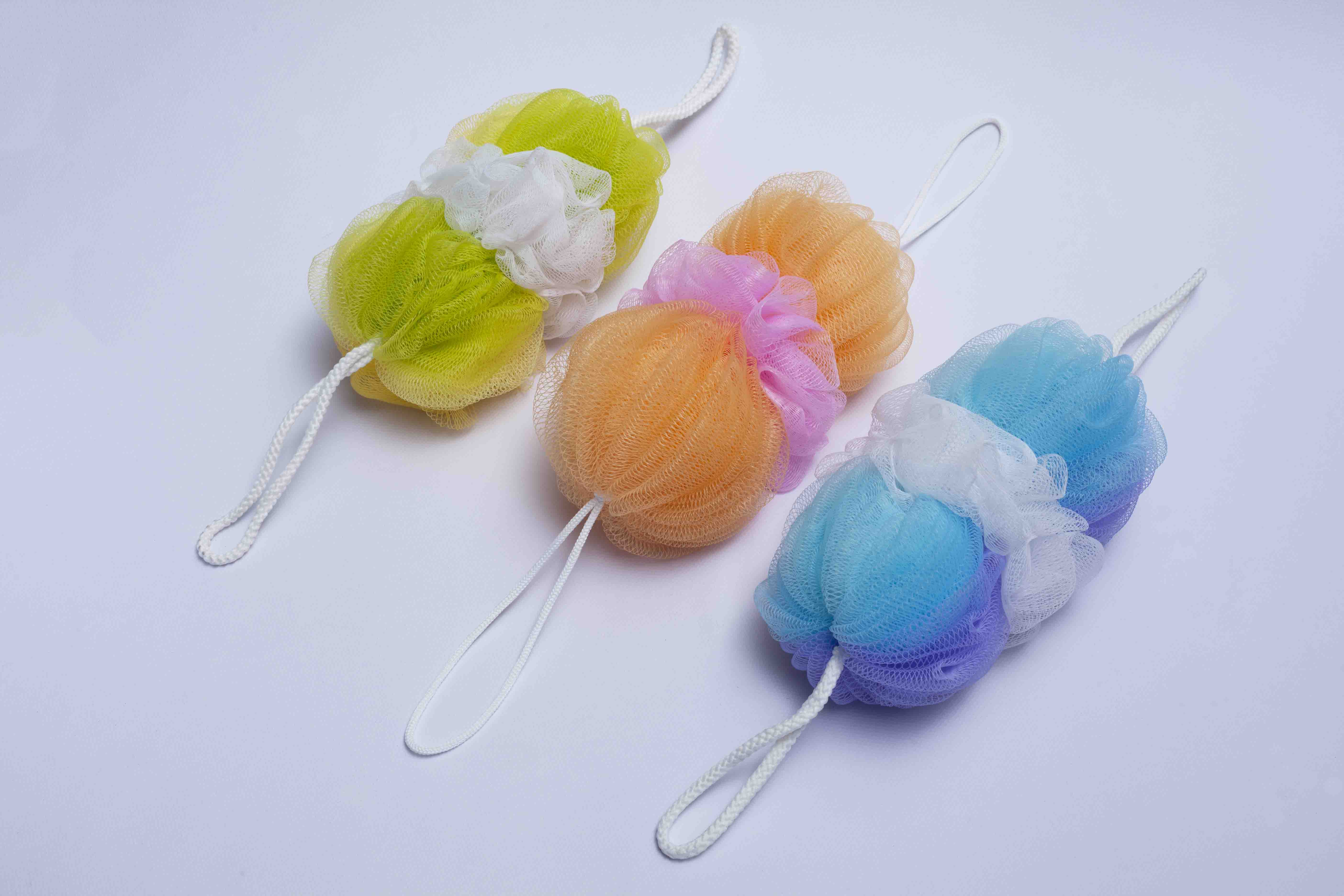 colourful flower long bath sponge