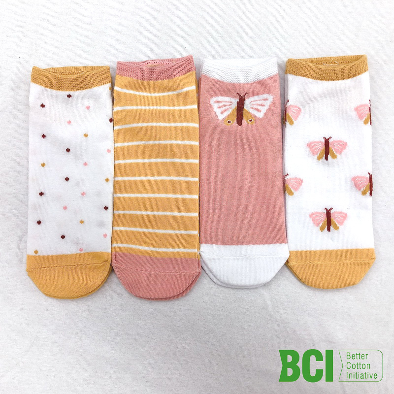 girls low cut socks with responsible cotton from BCI