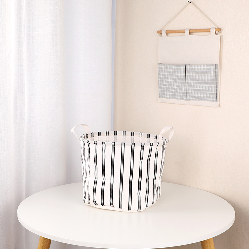 Small round barrel storage baskets