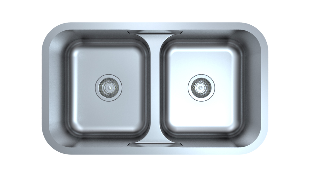 Stainless Steel Undermount 50/50 Low Divider Sink