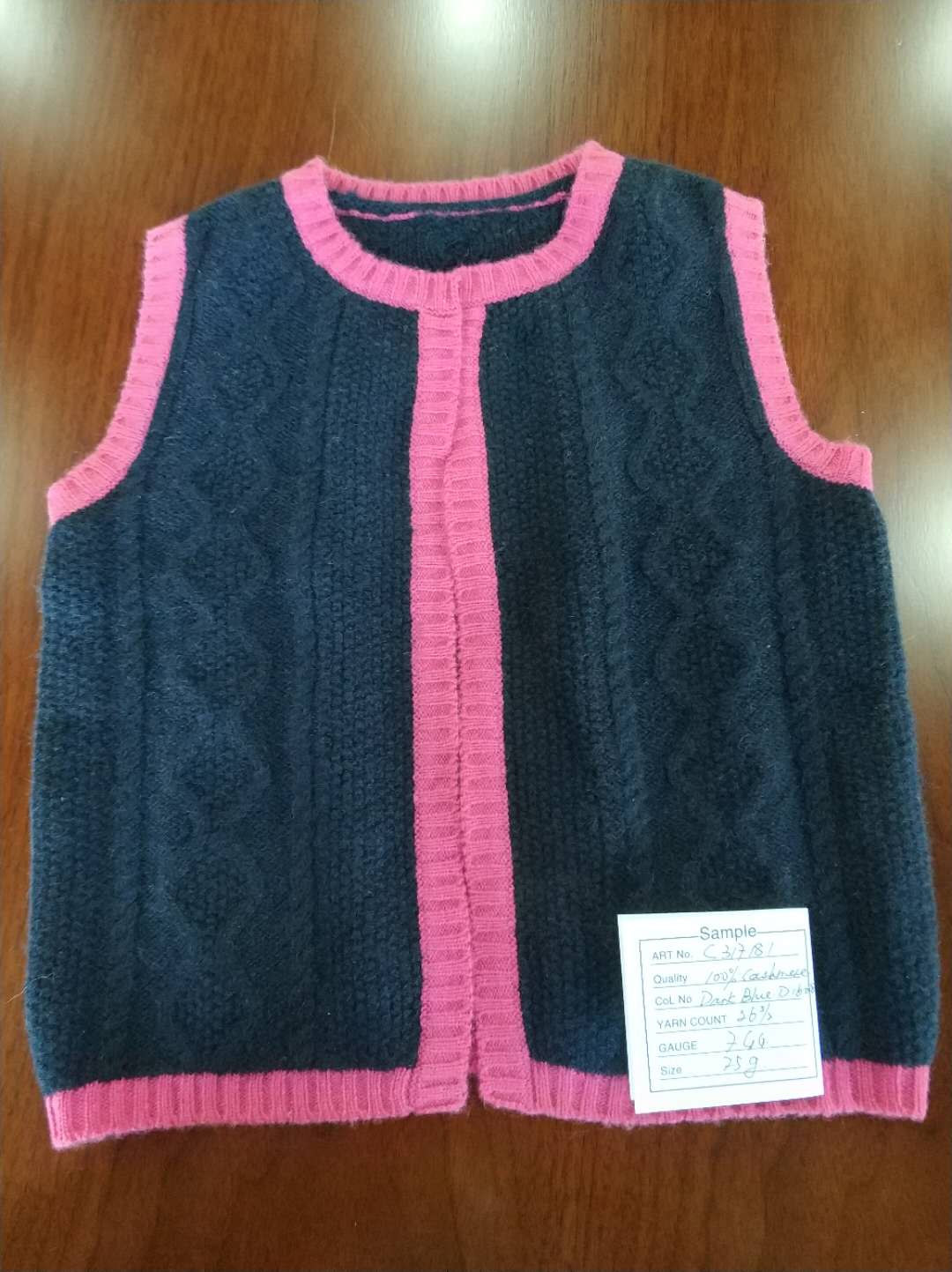 cashmere knitting vest for girl
