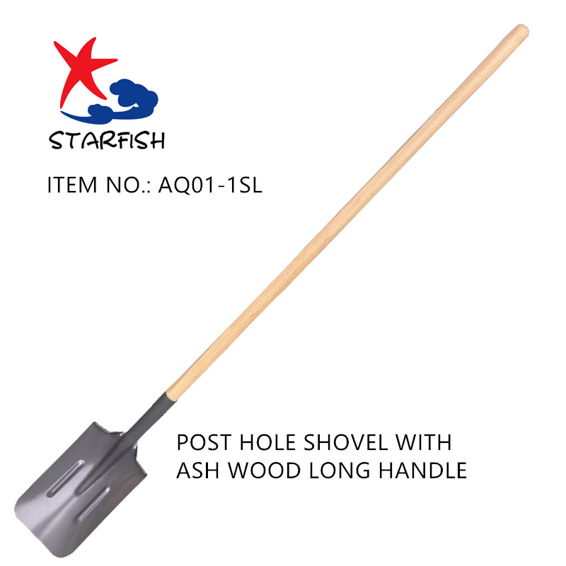 Post Hole Shovel With Ash Wood Long Handle