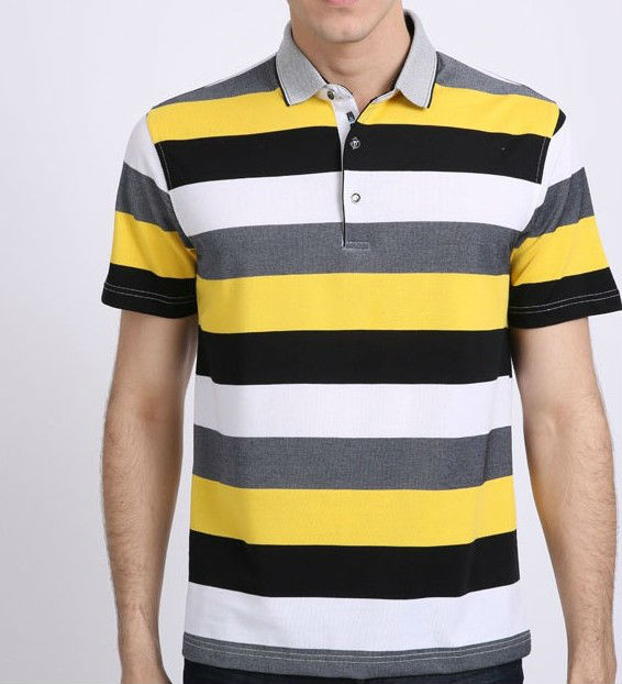 Men's yarn-dyed POLO shirts