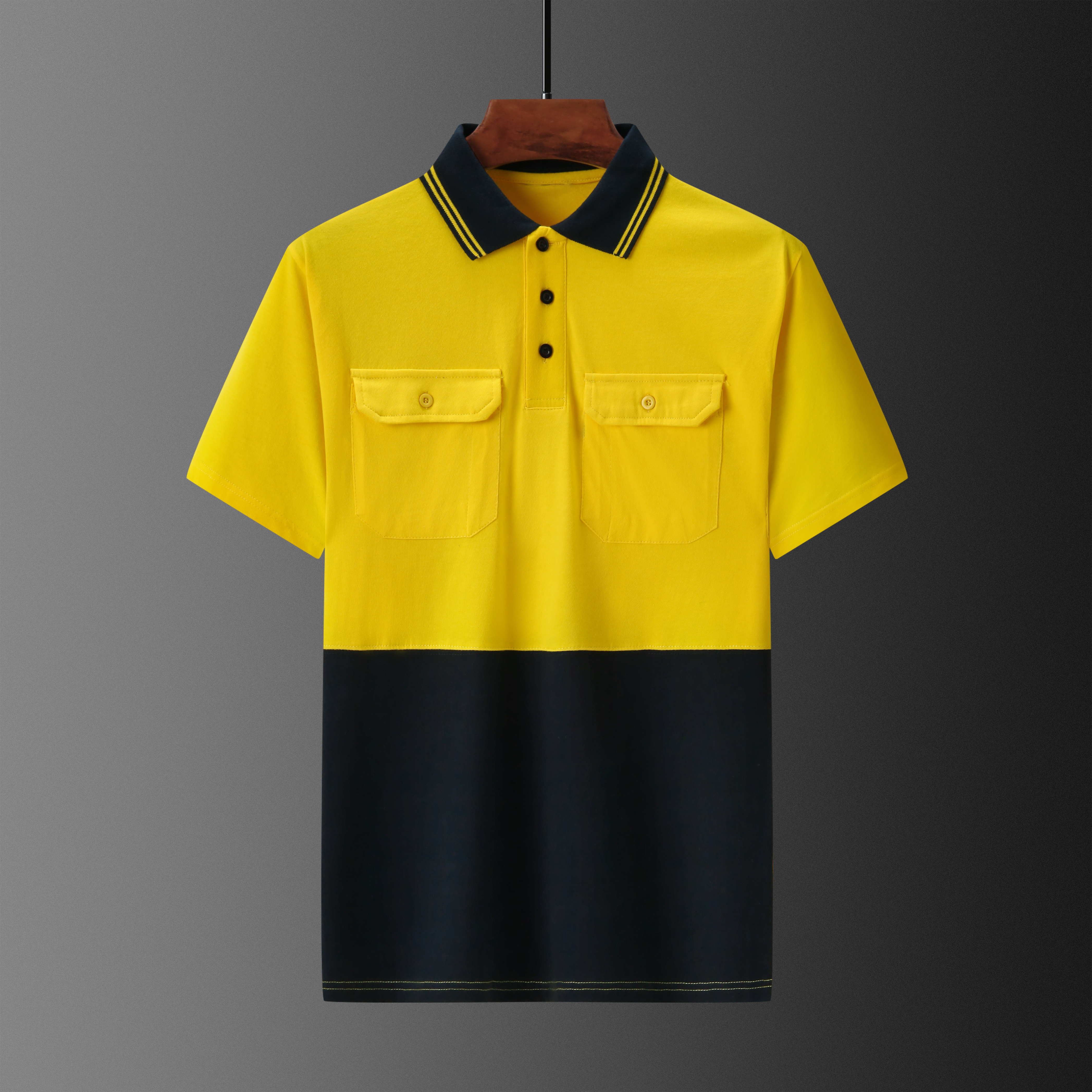 Men's short sleeve HIVIS cotton polo shirt