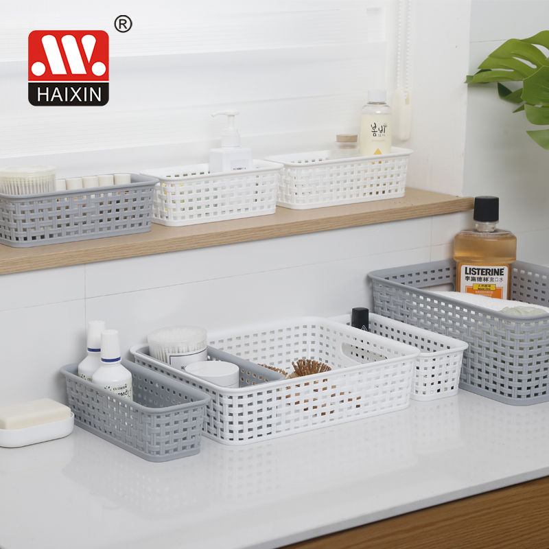 New Arrival utlility plastic Storage Organizer Woven Basket from China manufacturer