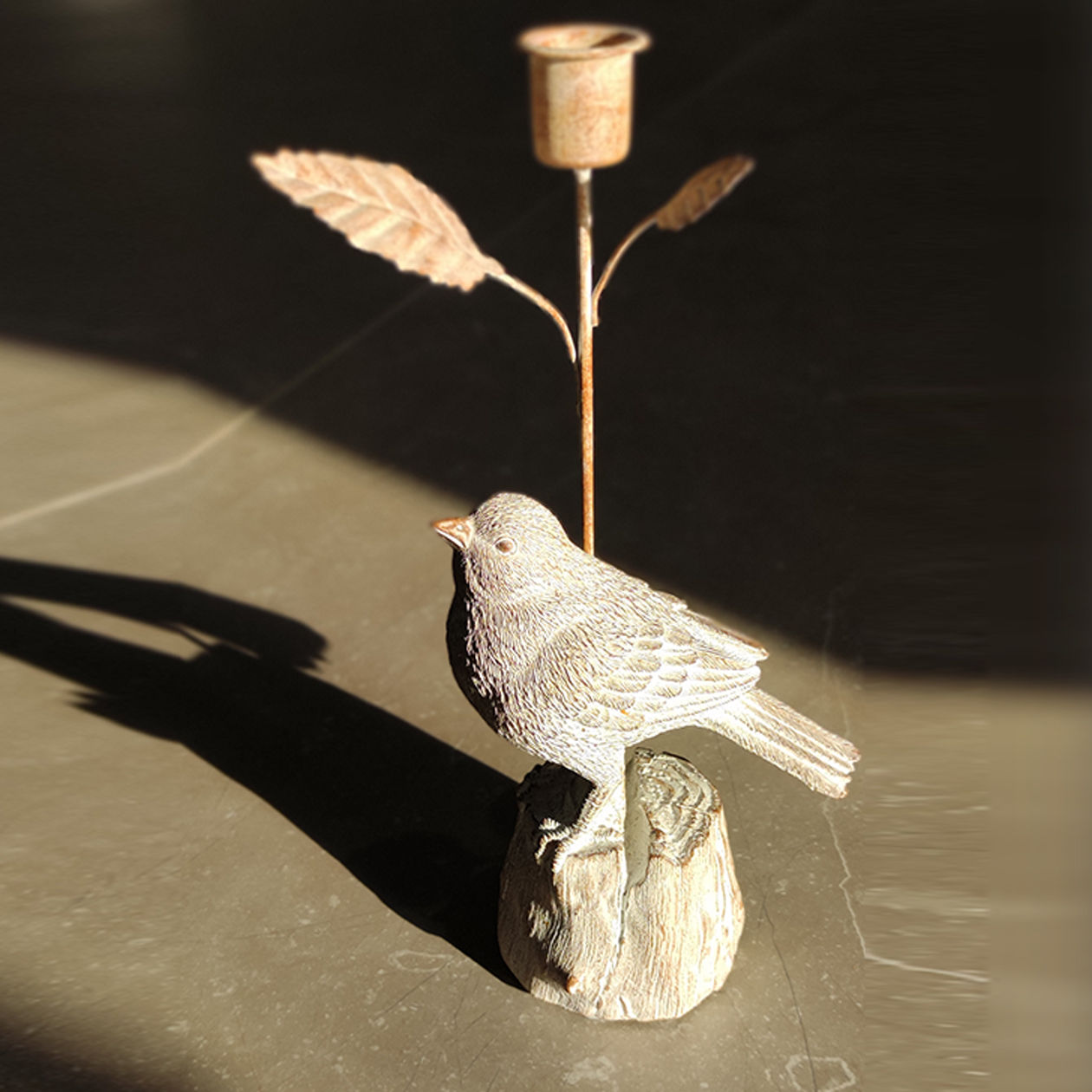 bird candle holder