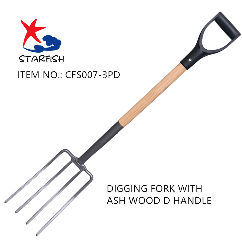 Digging Fork With Ash Wood D Handle