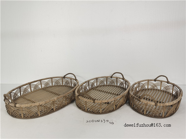Set Of 3 Bamboo Tray