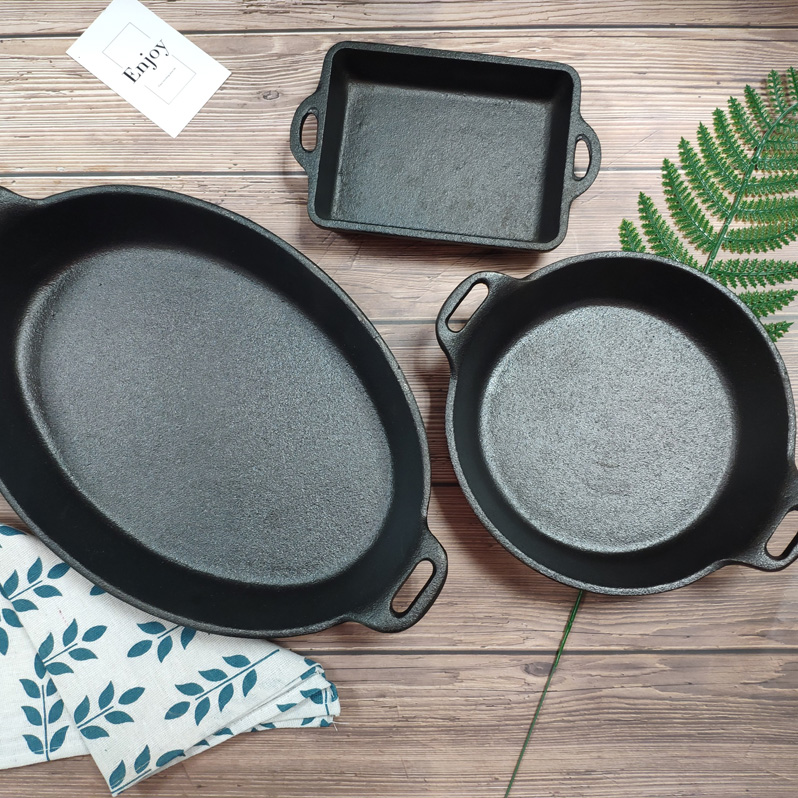 cast iron round & oval bakeware