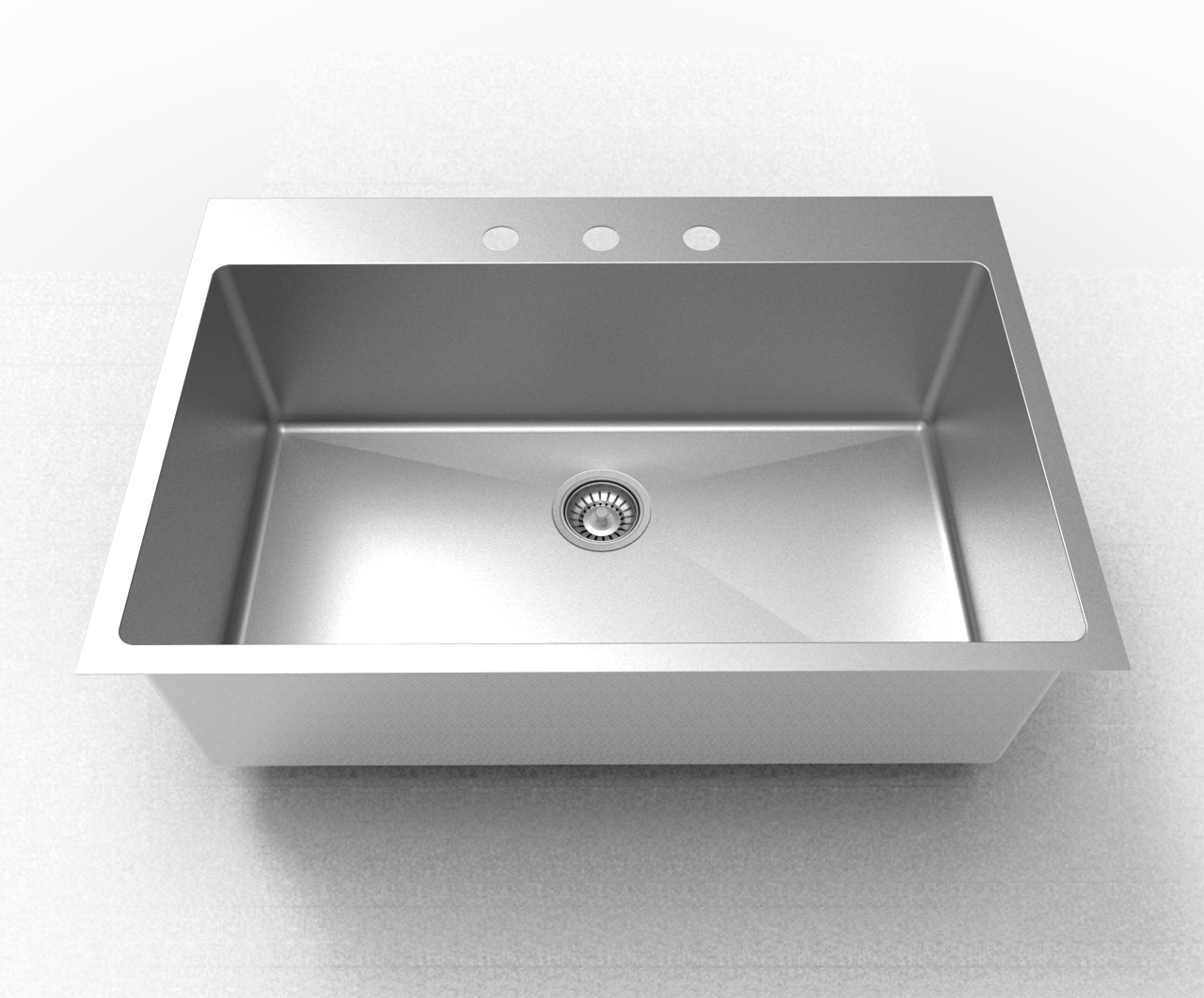 Stainless Steel Handmade Sink, Top mount Sgl. Bowl 3322