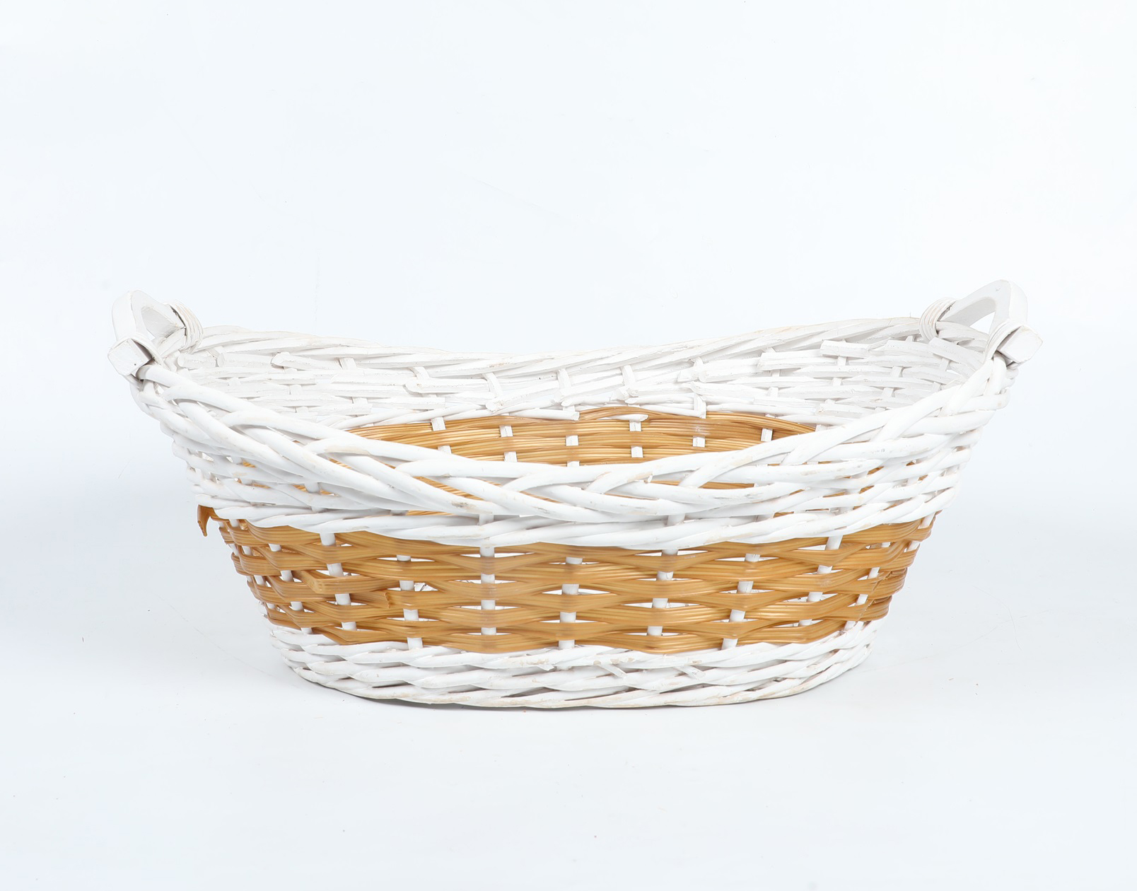 Kingwillow wholesale handwave oval gift wicker storage fruit basket tray storage tray