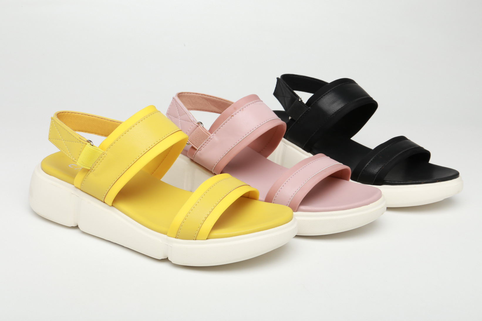 CAMIDYSS2021 women's sandal thick sole with mesh and pu sport strap sandal