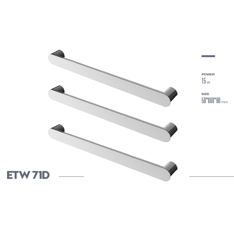 SHARNDY heated towel bar towel rail polish single bar brush gold gunmetal matt black rose gold white heated rails