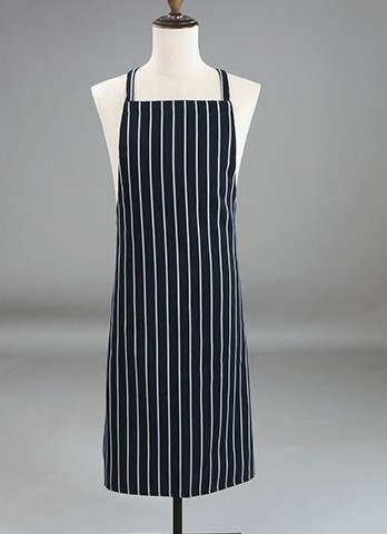 100% polyester printed black/white stripes cloth Luxury apron