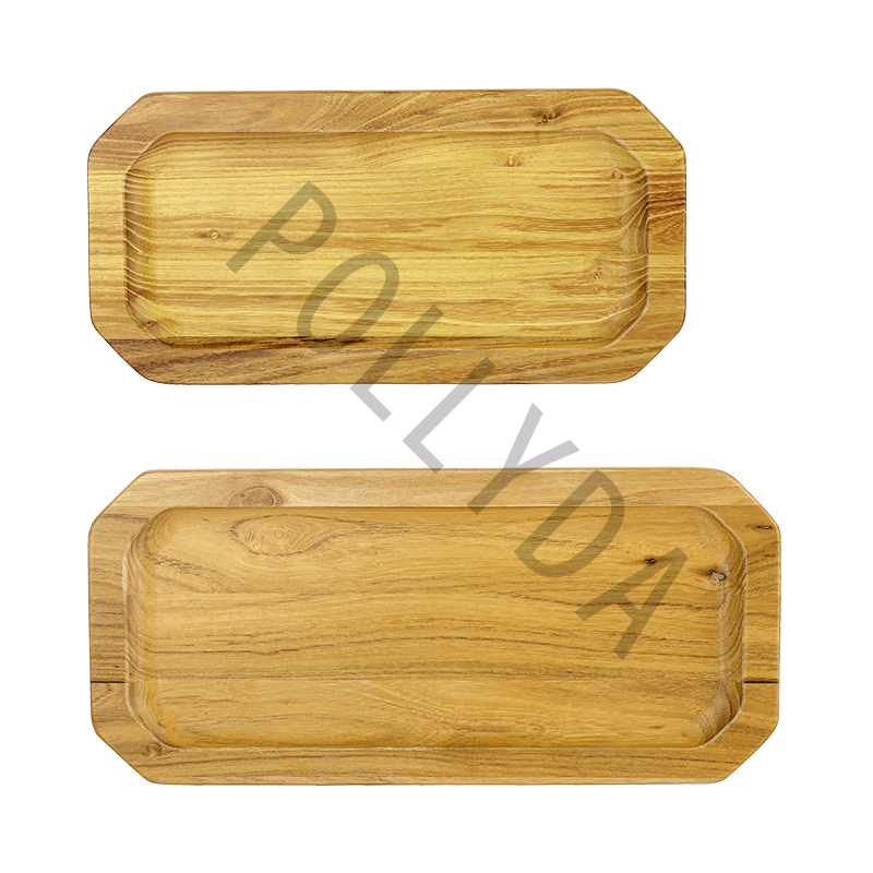 Teak Wood octangle snack tray TET102