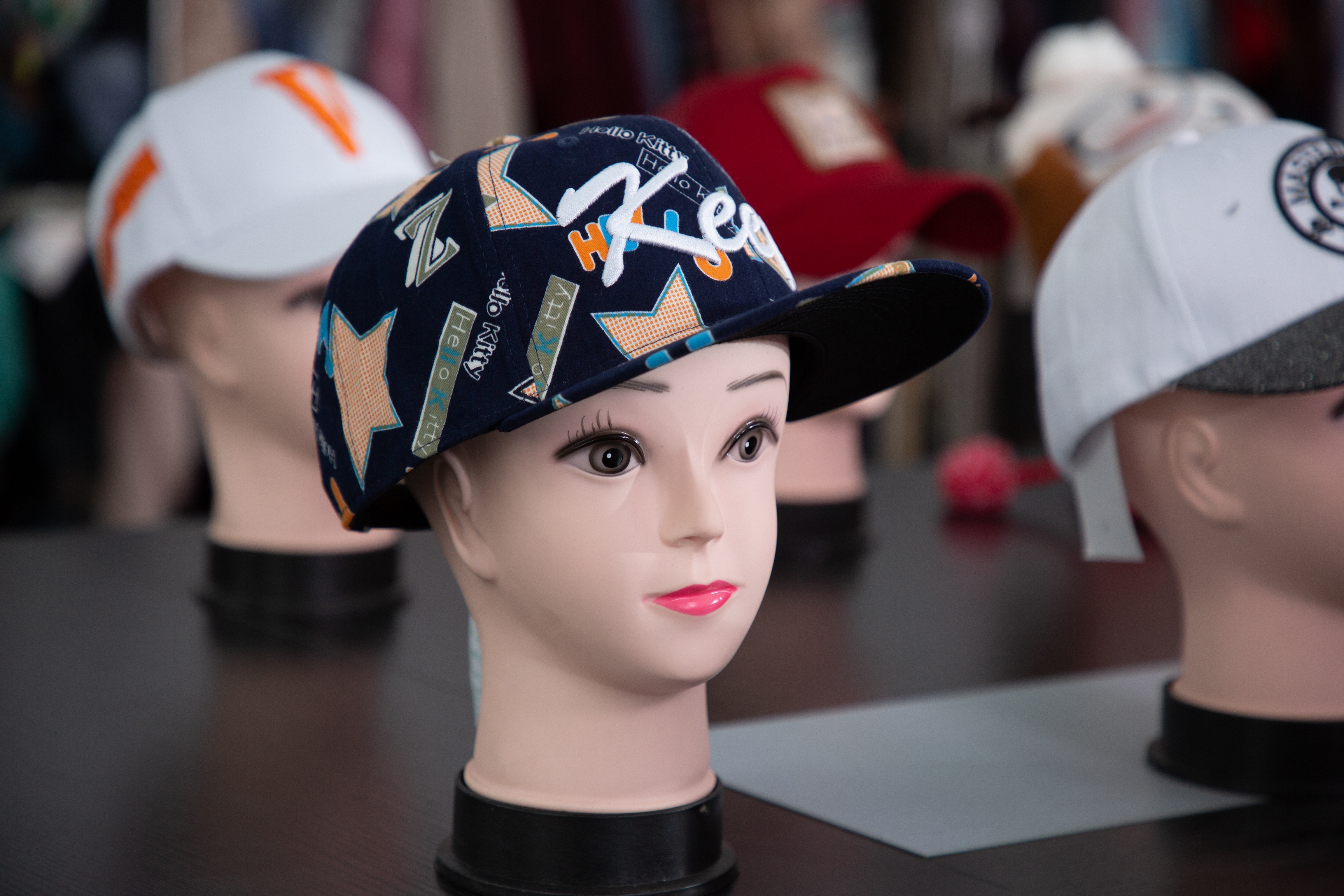 Blue peak cap