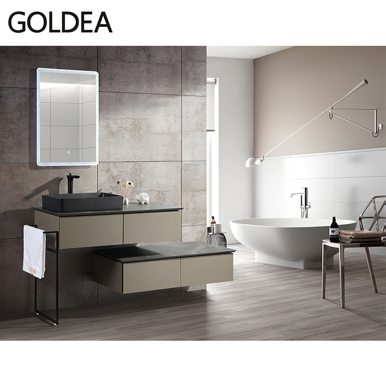 Luxury Wall Hung wholesale Contemporary Bathroom Vanity Cabinet Set