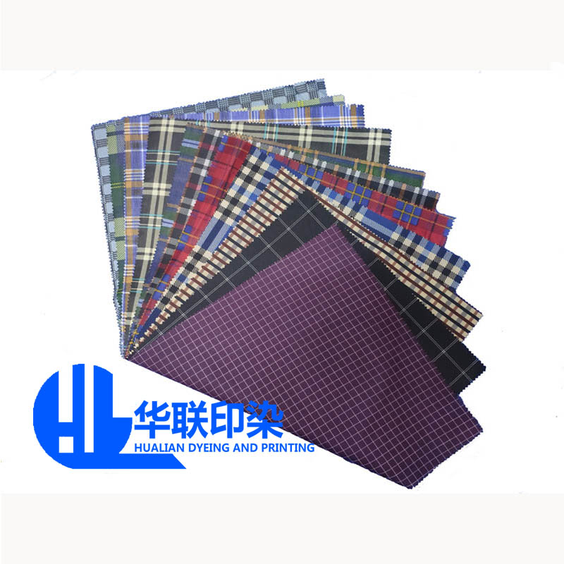 Taffeta Check Print Fabric Satin Check Print Pongee Check Print Oxford Check Print