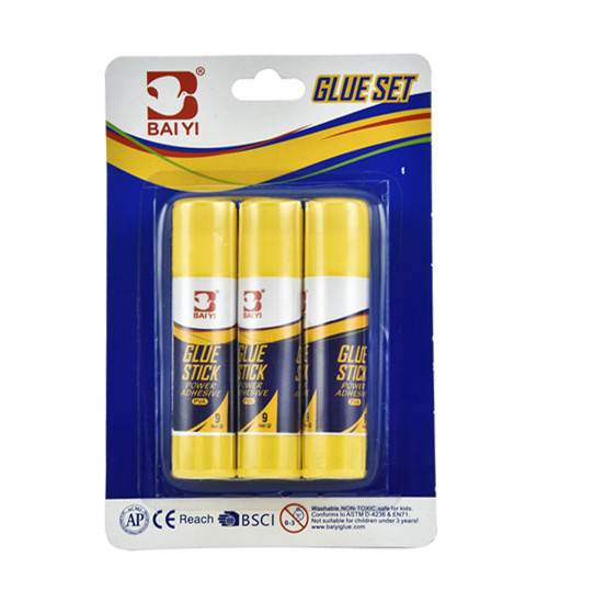 3pcs 9g Glue Stick blister card