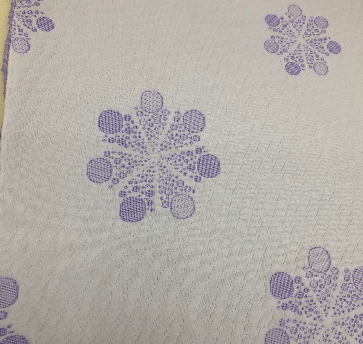 Jacquard knitted mattress ticking fabric