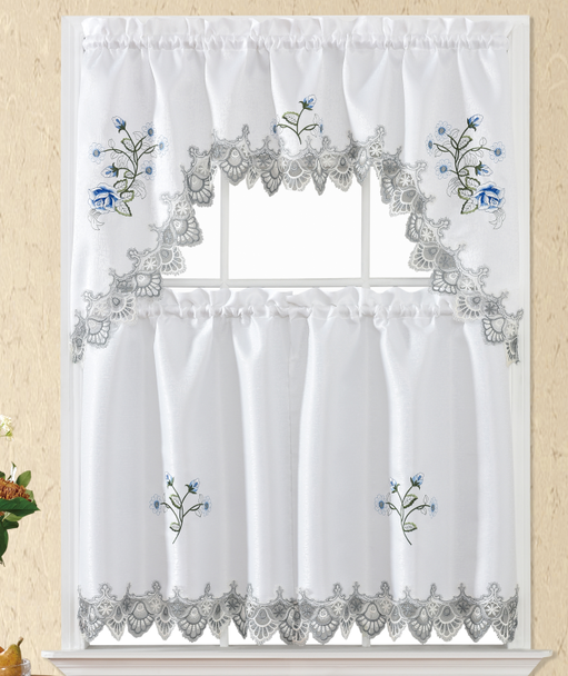 Kitchen curtains with lace