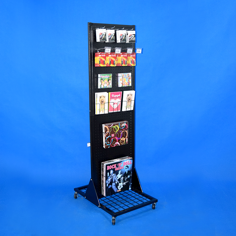 Double sides pegboard display stand