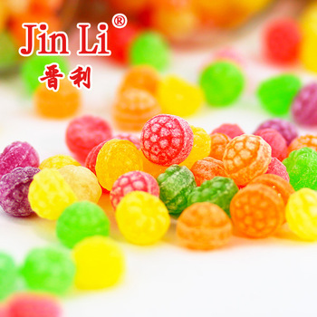 Raspberry shaped sour hard candy
