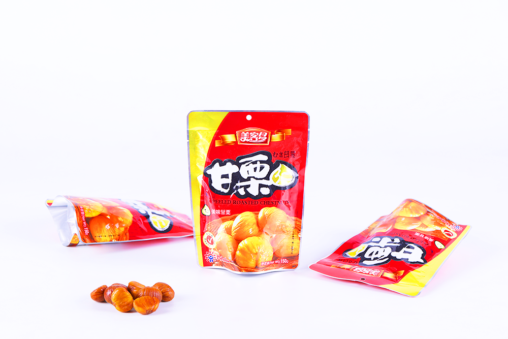 Roasted peeled chestnut ready to eat