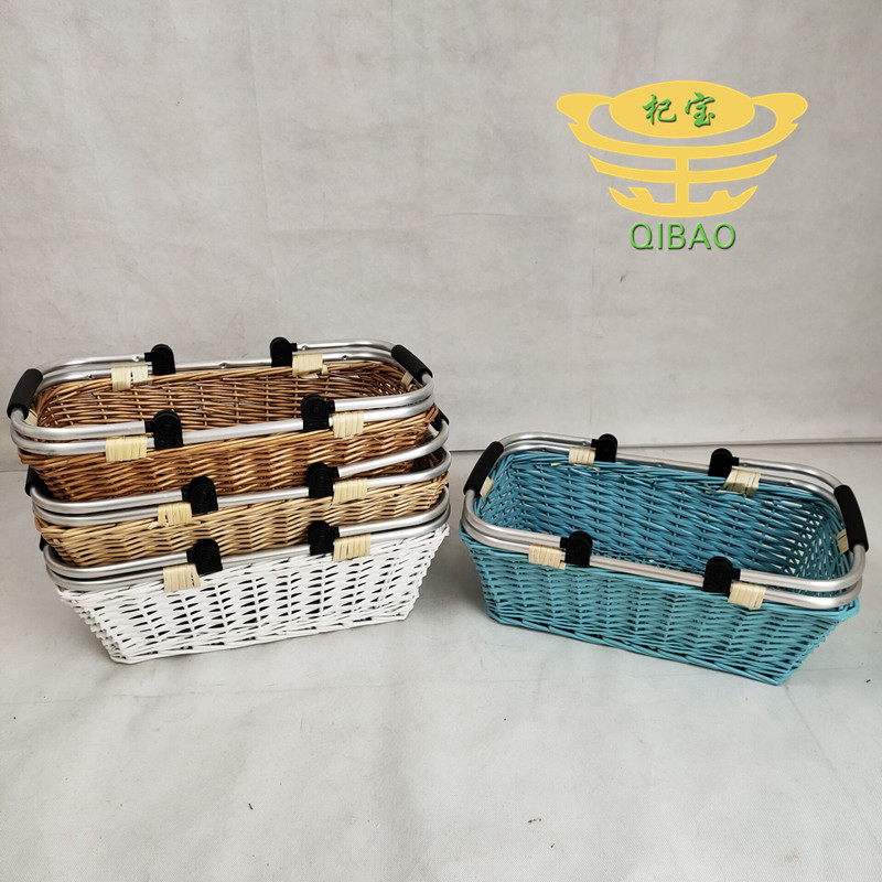 willow basket with metal handle/live handle/dinner basket
