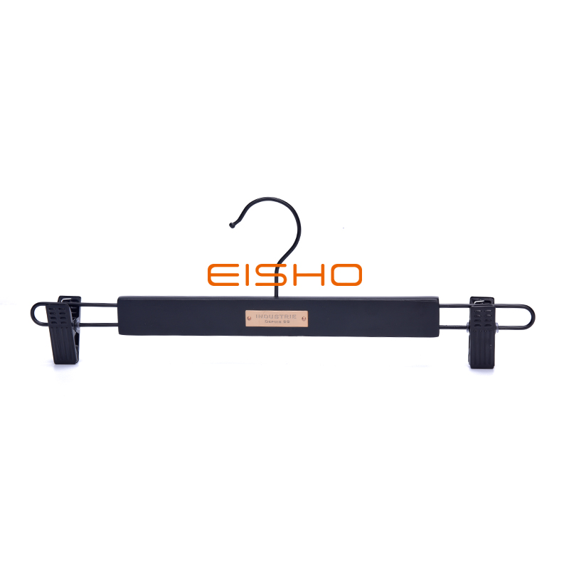 Eisho Display | New arrival wood trousers hanger multifunctional pant clip hanger