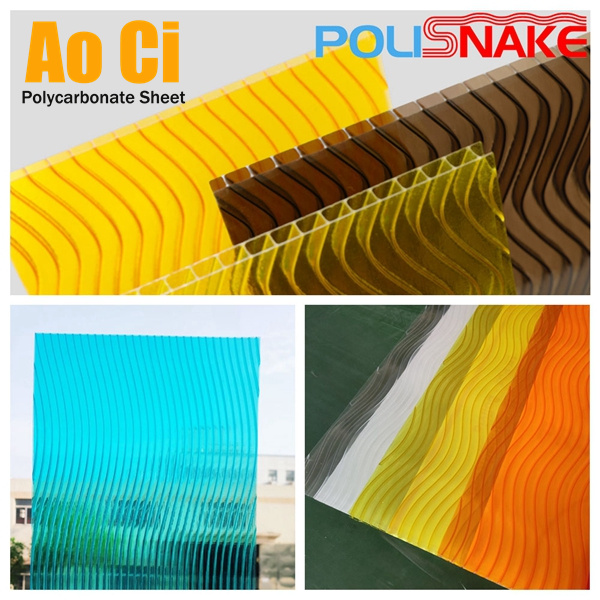 polisnake decoration polycarbonate sheet lamina de policarbonato
