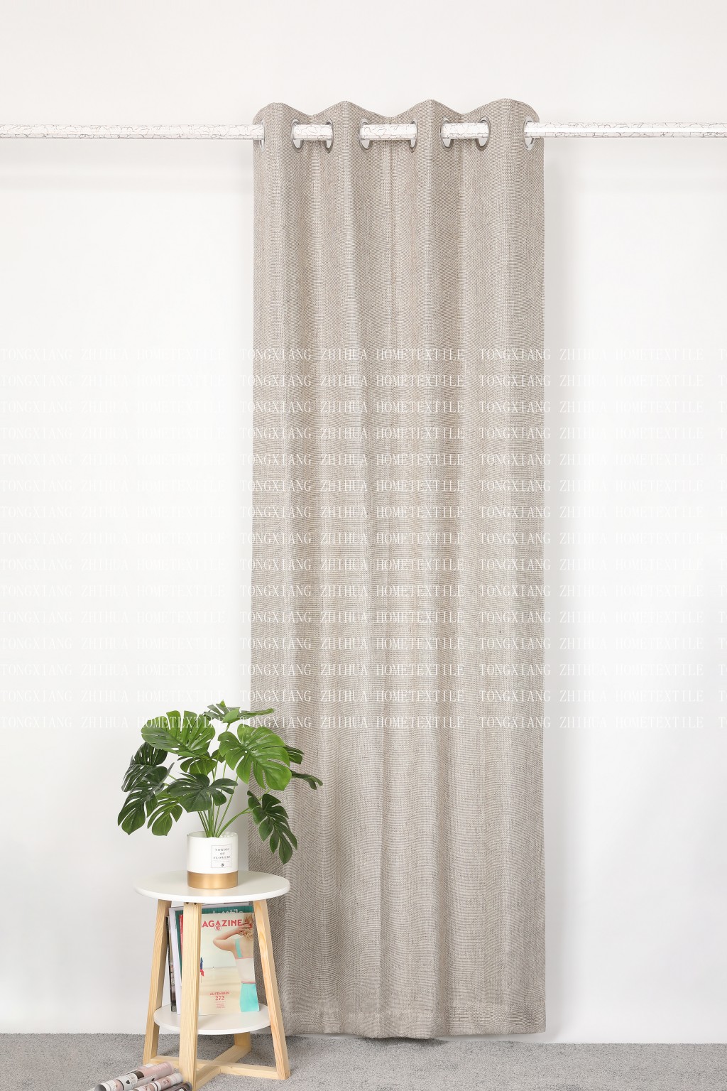 linen look curtain