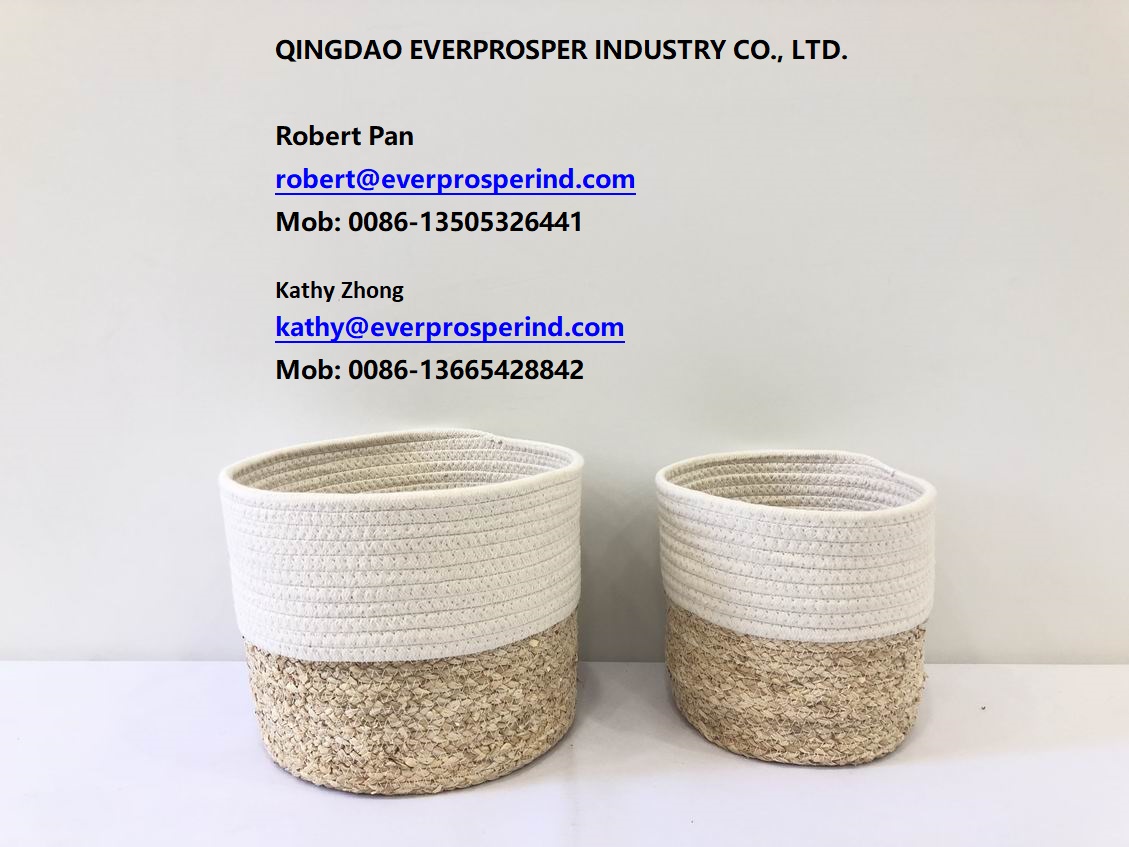 Cotton / Straw Rope Basket