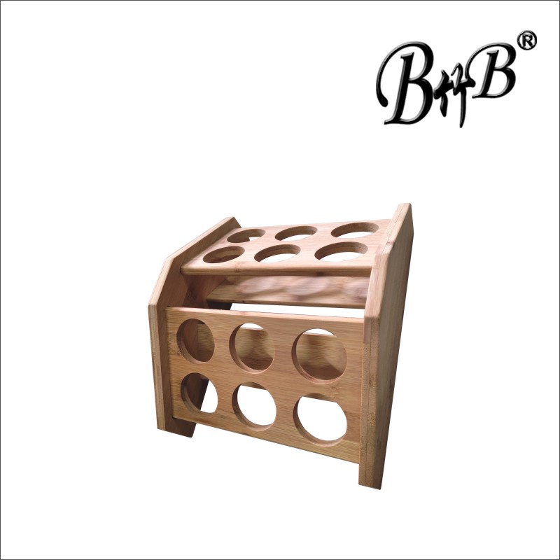Bamboo seasoning jar holder